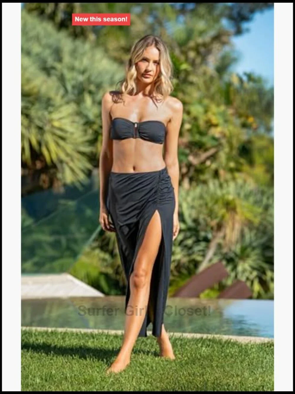 Bandeau Slider Swimsuit Top with Molded Cups